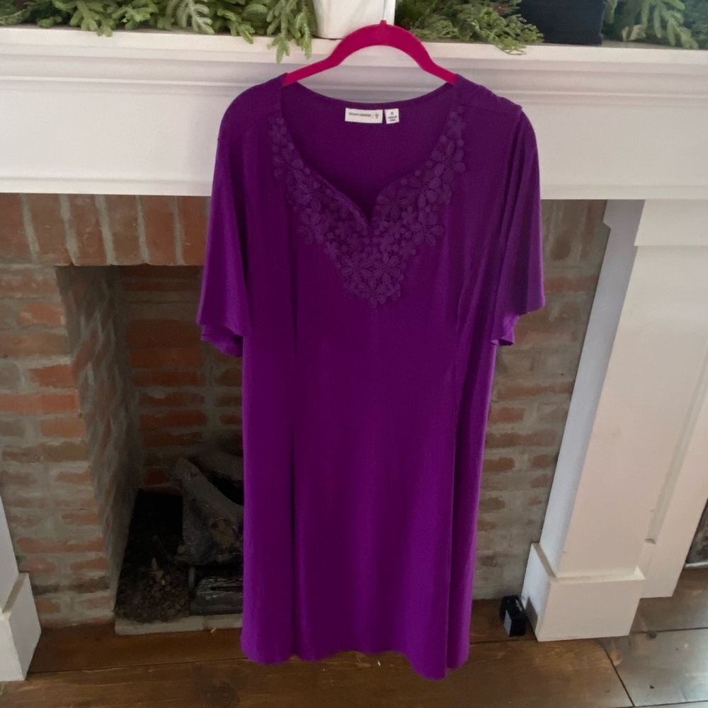 Susan Graver Deep Violet Nightgown Plus Size 1X Like New